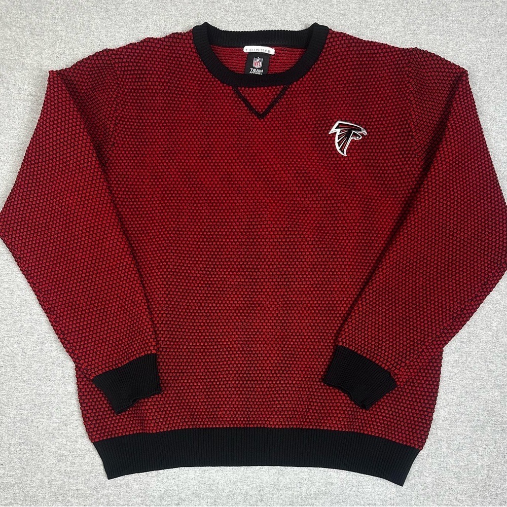 Atlanta Falcons Sweater Mens Large NFL Football Team Apparel Pullover Top Chunky